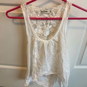 Lace back tank top